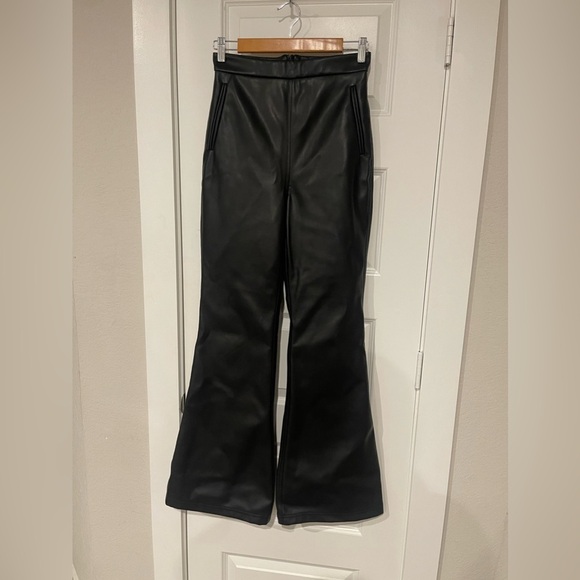 House of CB Mistress Rocks faux leather flare pants - Picture 2 of 11